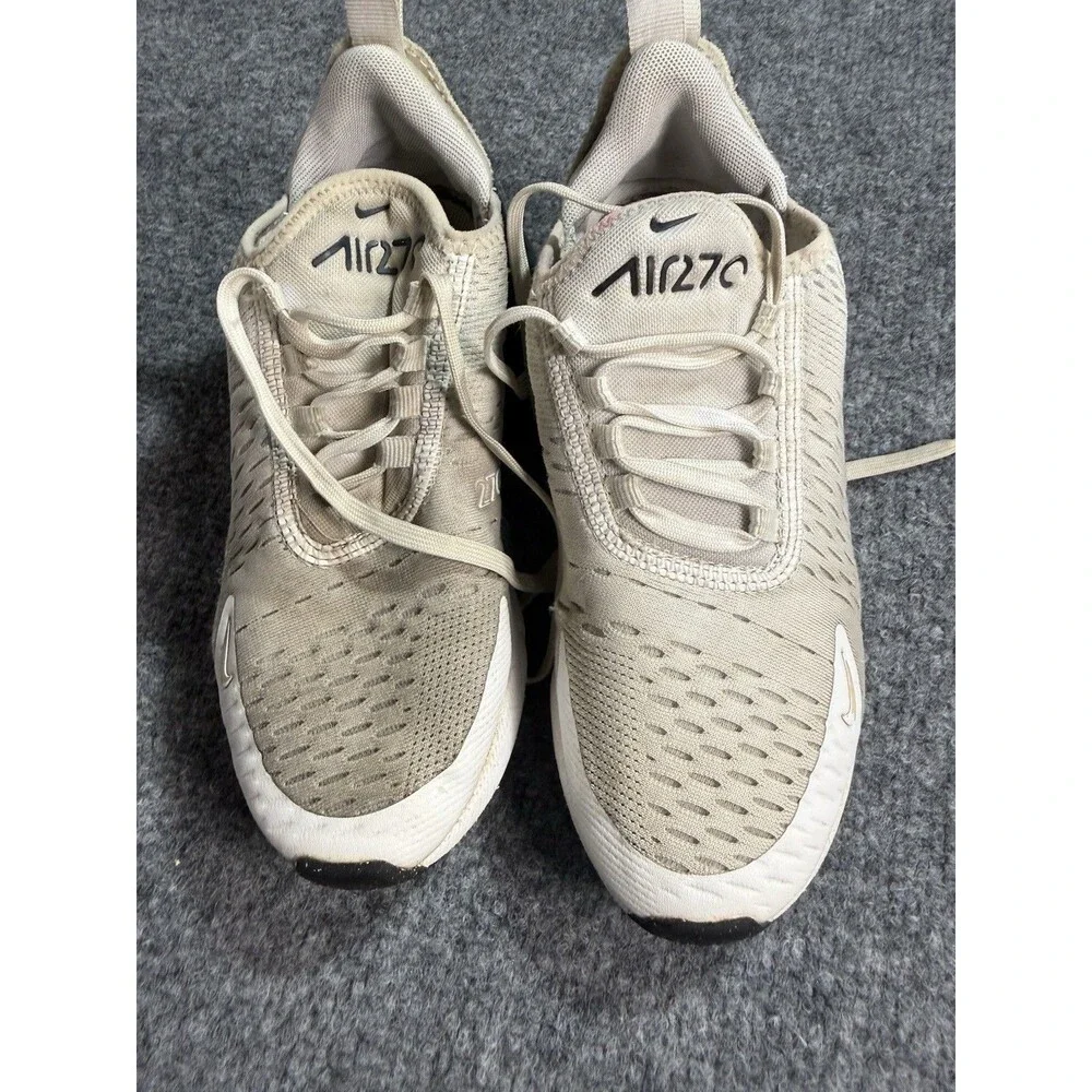 Nike Air Max 270 White Kids Sneakers Size 3.5Y Youth Shoes
